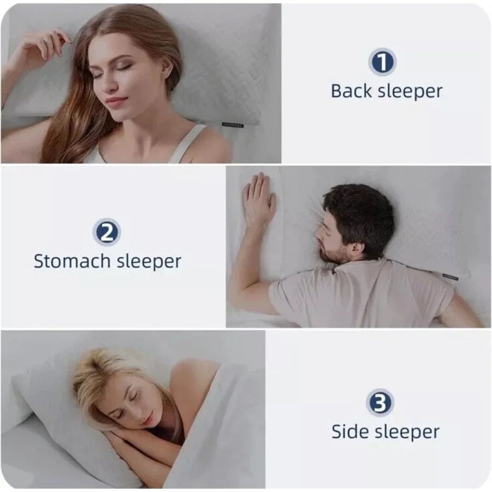 Hoperay Bed Neck Pillows for Sleeping‎ - Bedding Shredded Memory Foam Firm Queen